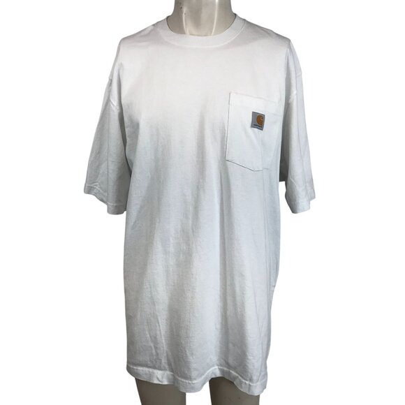 CARHARTT -MEN'S XLARGE - WHITE SHORT SLEEVE CREW NECK ORIGINAL FIT T-SHIRT - Picture 1 of 9